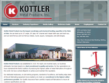 Tablet Screenshot of kottlermetal.com